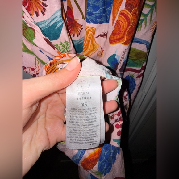 Farm Rio Printed Floral drop waist dress size XS - Picture 9 of 9